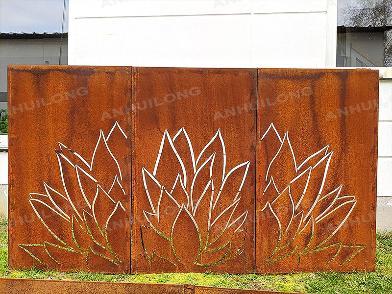 yard corten steel screen vendor